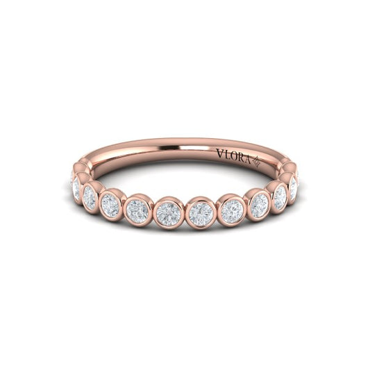 Slim Bezel-Set Stackable Band