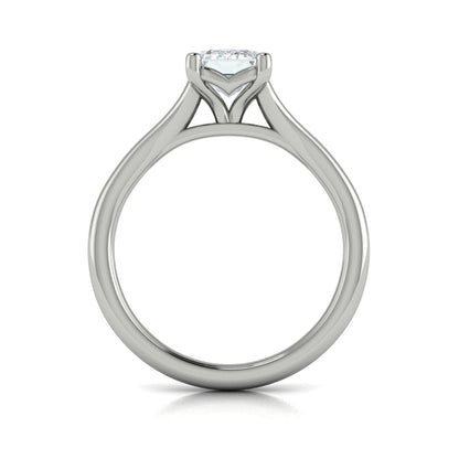 Solitaire Emerald Cut Engagement Ring
