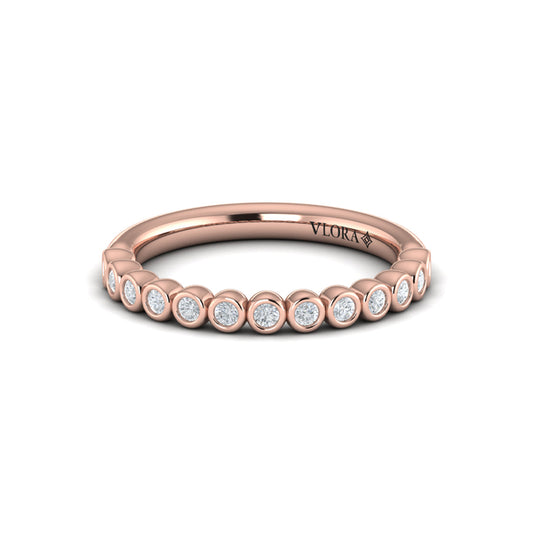 Bezel-Set Stackable Band