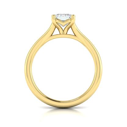 Solitaire Emerald Cut Engagement Ring