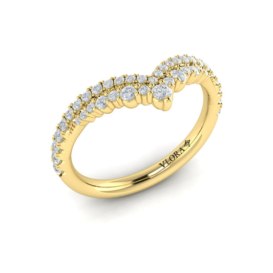 Delicate Chevron Contoured Band