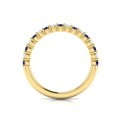 Diamond and Blue Sapphire Ring