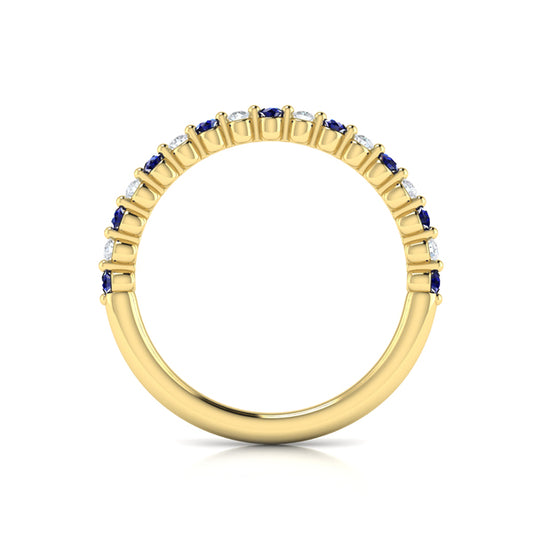 Diamond and Blue Sapphire Ring