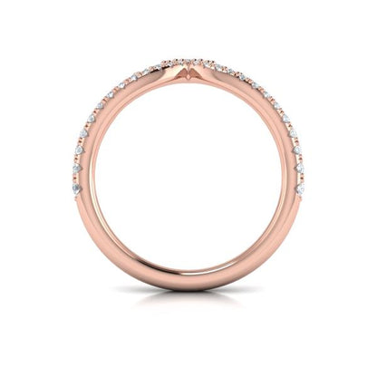 Delicate Chevron Contoured Band