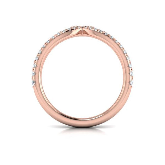 Delicate Chevron Contoured Band