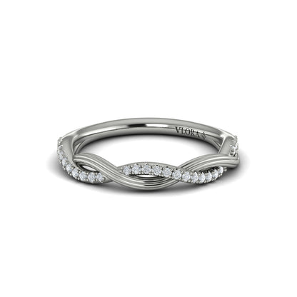 Stackable Bands Wedding Band in Platinum by Vlora Bridal