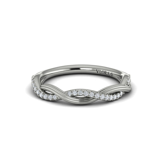 Stackable Bands Wedding Band in Platinum by Vlora Bridal