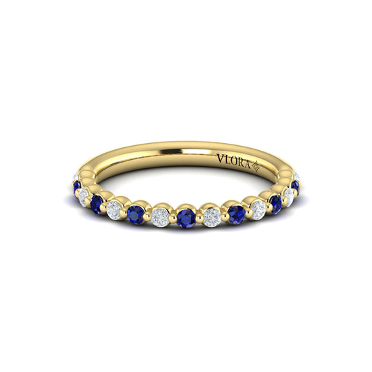 Diamond and Blue Sapphire Ring
