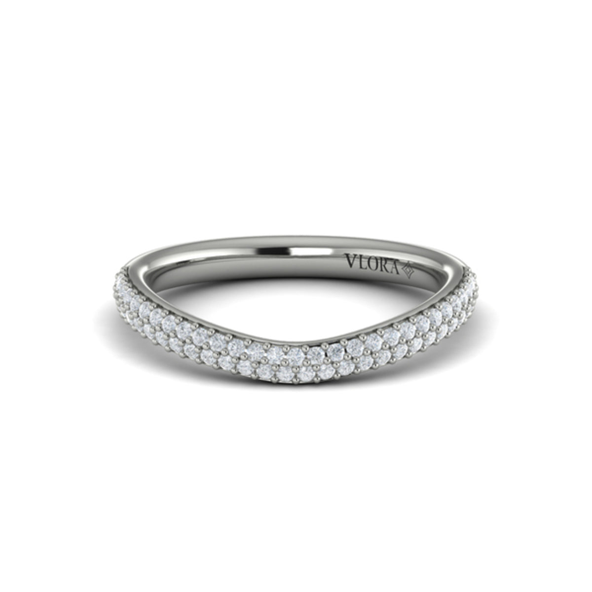 Matching Bands Wedding Band in Platinum by Vlora Bridal