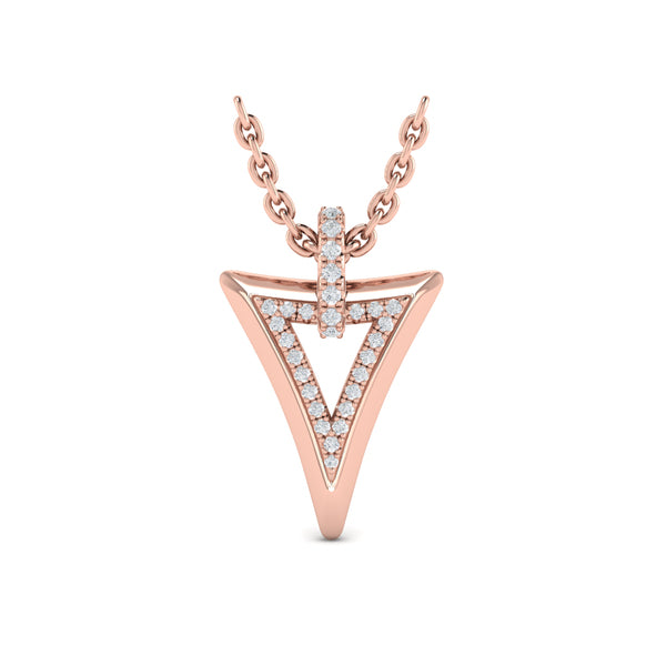 Diamond Open Double Trinity Pendant