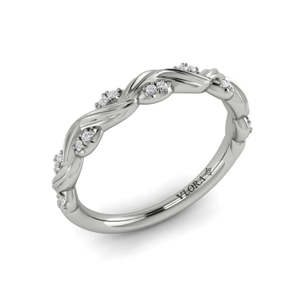 Stackable Bands Wedding Band in Platinum by Vlora Bridal