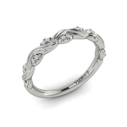 Stackable Bands Wedding Band in Platinum by Vlora Bridal