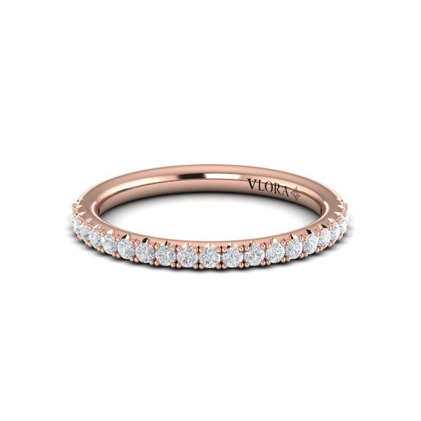 Matching Bands Wedding Band in 14K Rose Gold by Vlora Bridal