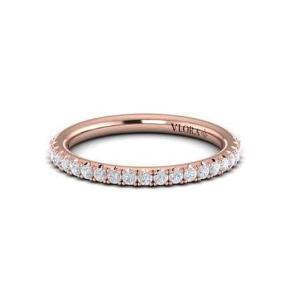 Matching Bands Wedding Band in 14K Rose Gold by Vlora Bridal
