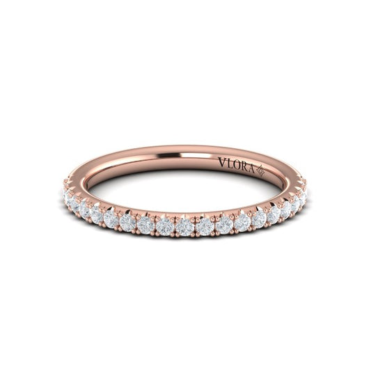 Matching Bands Wedding Band in 14K Rose Gold by Vlora Bridal