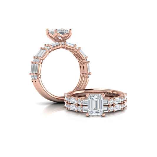 Daring Deco Emerald Cut Engagement Ring