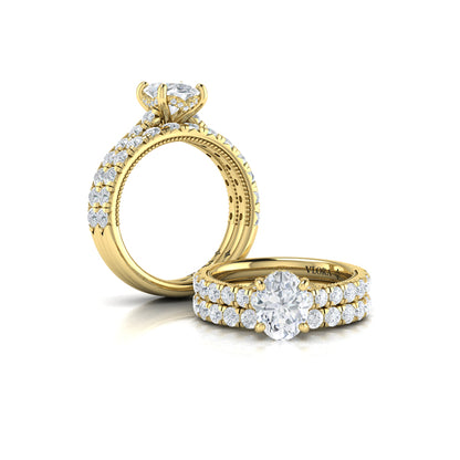 Matching Bands Wedding Band in 14K Yellow Gold by Vlora Bridal