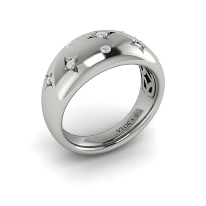 Diamond Vlora Star Dome Ring