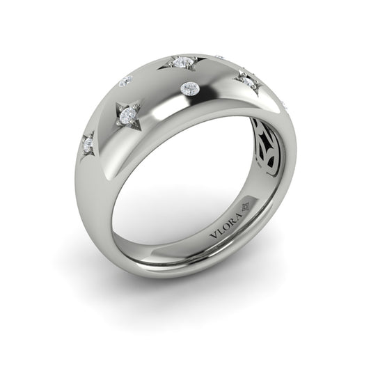 Diamond Vlora Star Dome Ring
