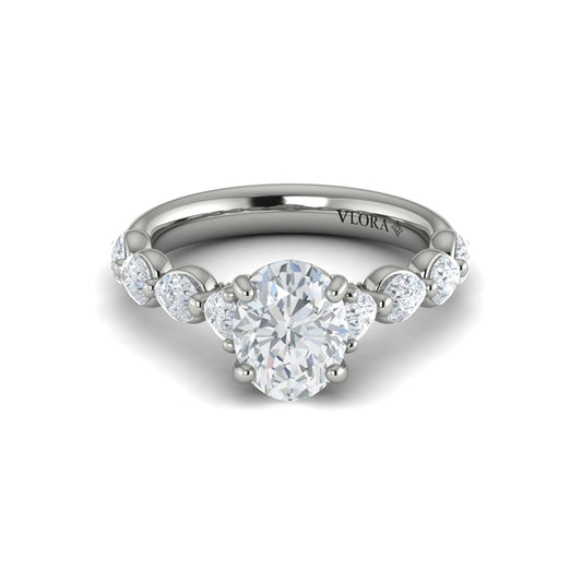 Cascade Oval Engagement Ring