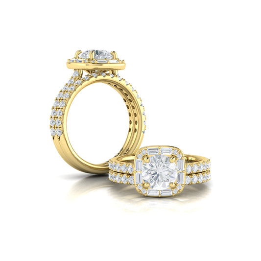 Matching Bands Wedding Band in 14K Yellow Gold by Vlora Bridal