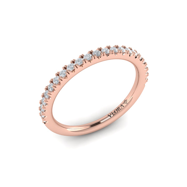 Matching Bands Wedding Band in 14K Rose Gold by Vlora Bridal