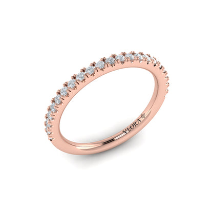 Matching Bands Wedding Band in 14K Rose Gold by Vlora Bridal