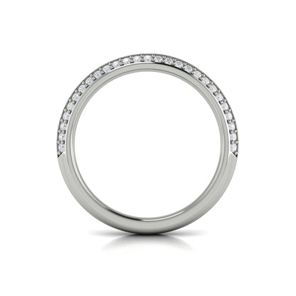 Contoured Pavé Diamond Band