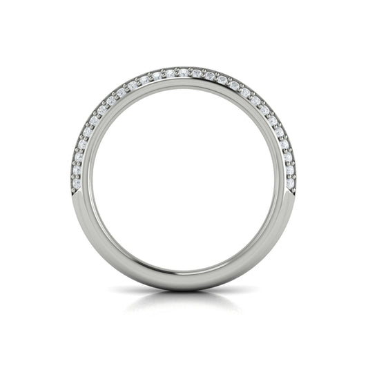 Contoured Pavé Diamond Band