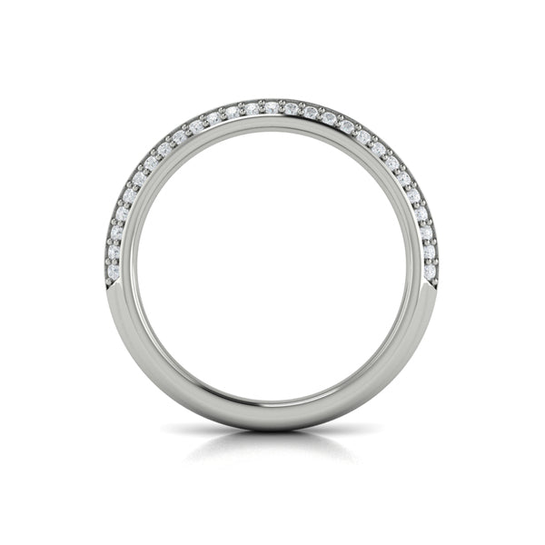 Contoured Pavé Diamond Band