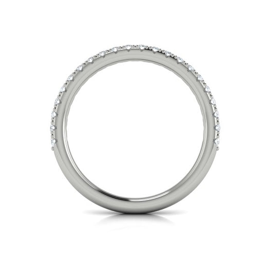 Matching Bands Wedding Band in 14K White Gold by Vlora Bridal