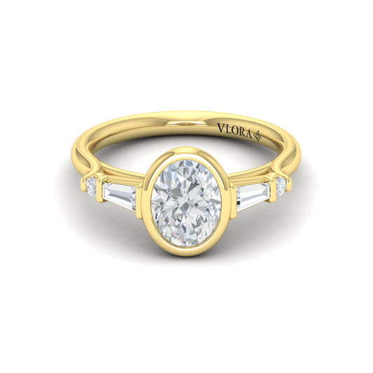 Faceted Elegance Engagement Ring