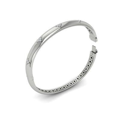 Diamond Vlora Star Hinged Bangle