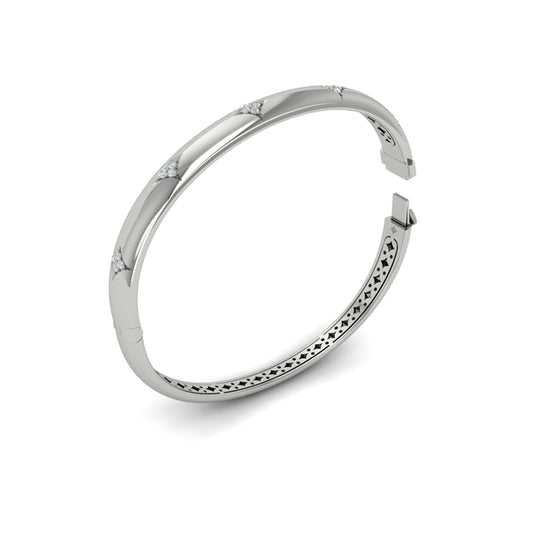 Diamond Vlora Star Hinged Bangle
