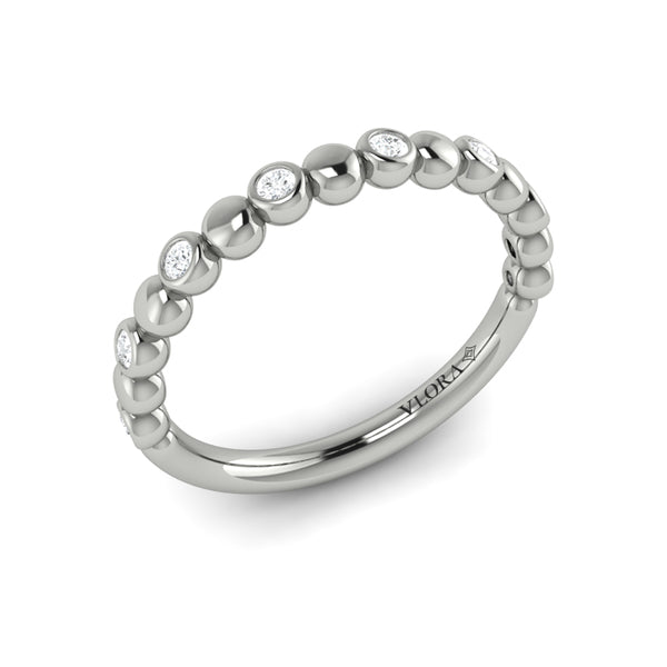 Stackable Bands Wedding Band in Platinum by Vlora Bridal