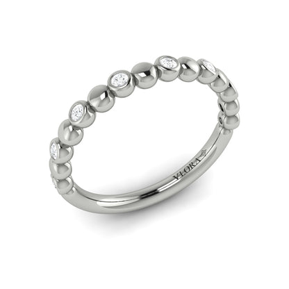 Stackable Bands Wedding Band in Platinum by Vlora Bridal