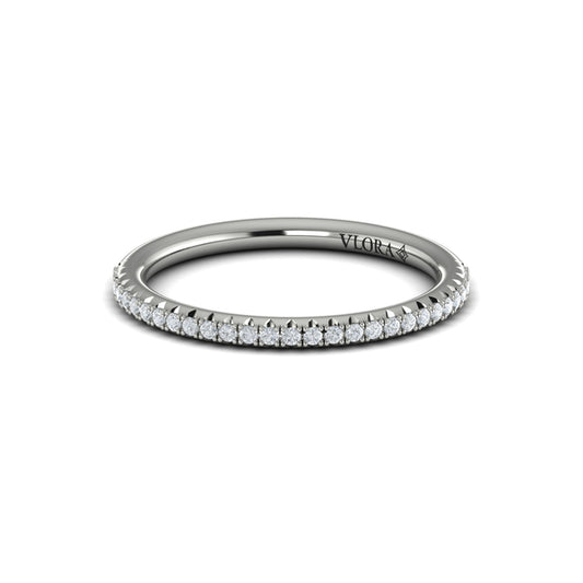 Matching Band for Diamond Accent Bezel Oval Halo Engagement Ring