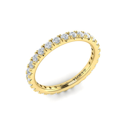 Eternity Bands Wedding Band in 14K Yellow Gold by Vlora Bridal