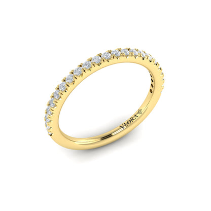 Matching Bands Wedding Band in 14K Yellow Gold by Vlora Bridal
