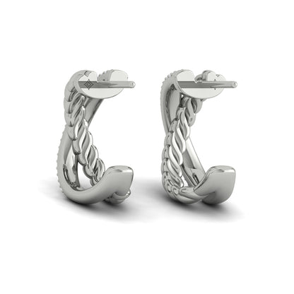 Crossed Hoop Earrings