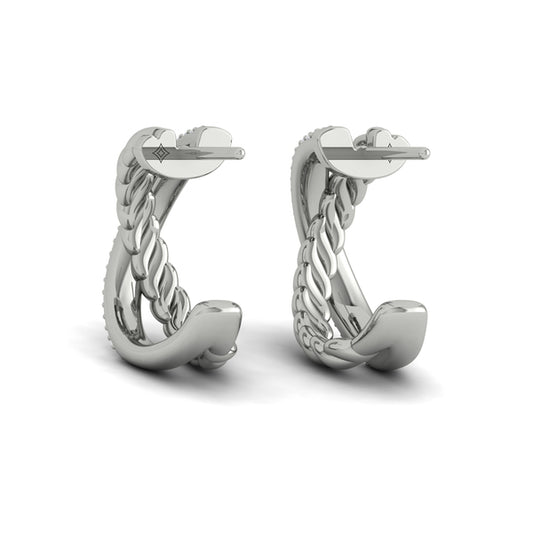 Crossed Hoop Earrings
