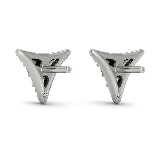 Diamond Trinity Stud Earrings