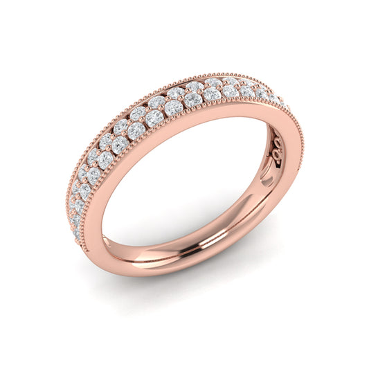 Vintage-Inspired Pave Stackable Band