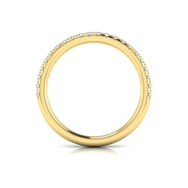 Matching Bands Wedding Band in 14K Yellow Gold by Vlora Bridal