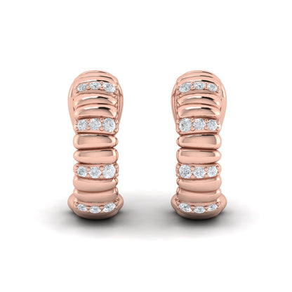 Textured Leverback Hoop Earrings