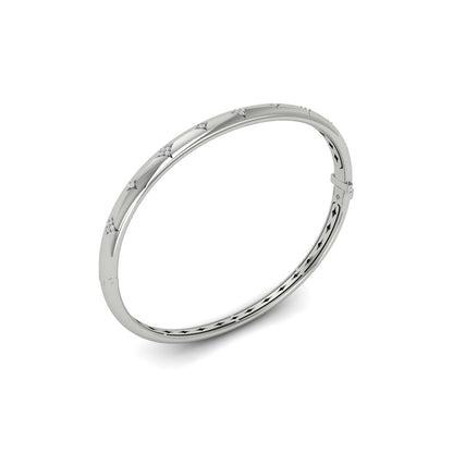 Diamond Vlora Star Hinged Bangle