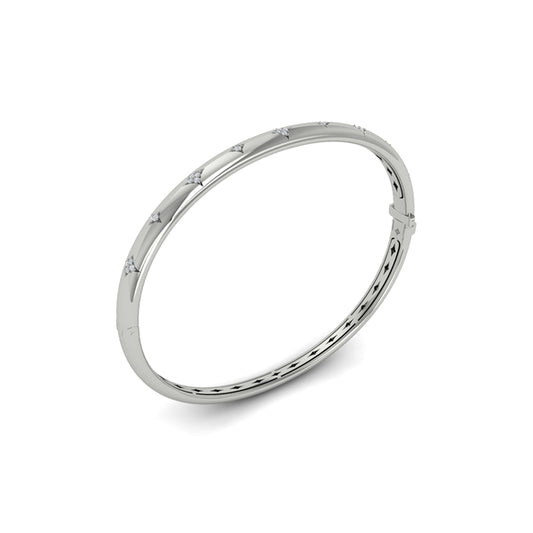 Diamond Vlora Star Hinged Bangle