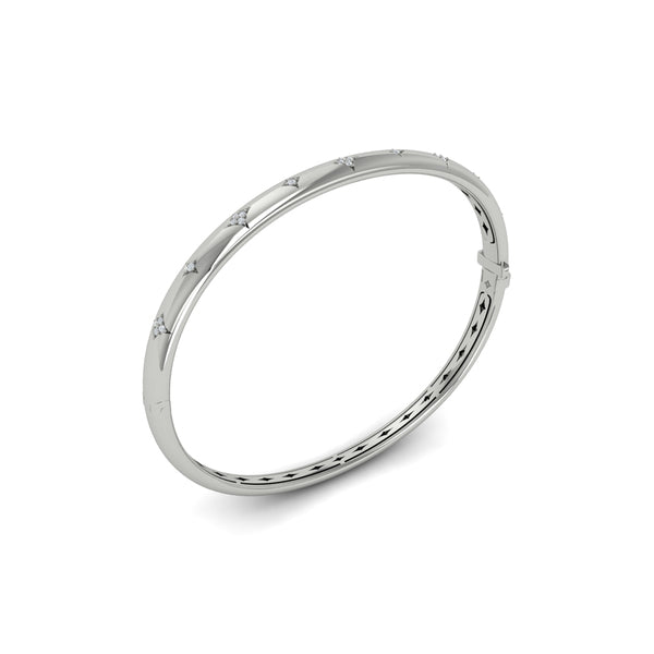 Diamond Vlora Star Hinged Bangle