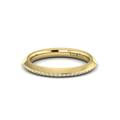 Contoured Pavé Diamond Band