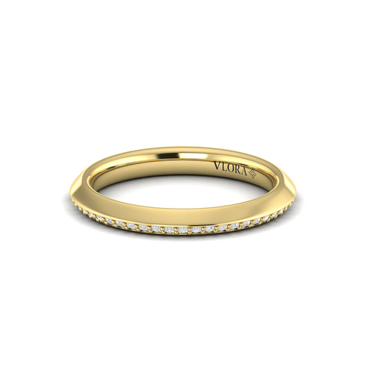 Contoured Pavé Diamond Band